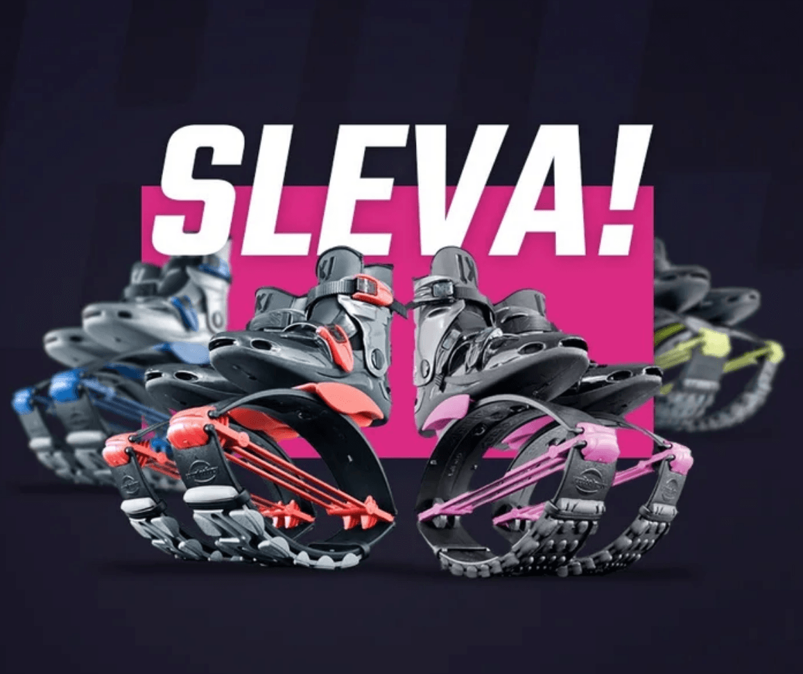 Banner se slevou na skákací boty Kangoo